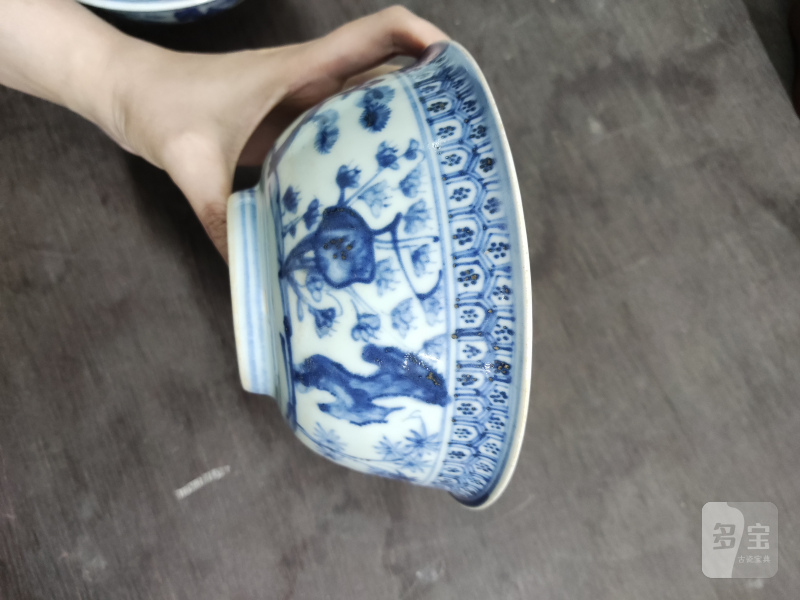 明 青花松竹梅纹碗一对 - 图10